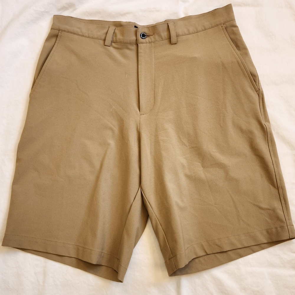 Dunning men's‎ flat front khaki shorts size 34